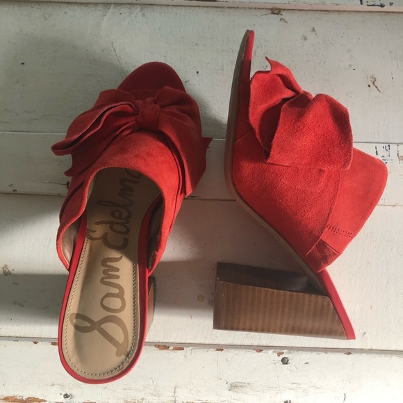 Sam Edelman Shoes - Sam Edelman Chunky Red Sandals Size 8